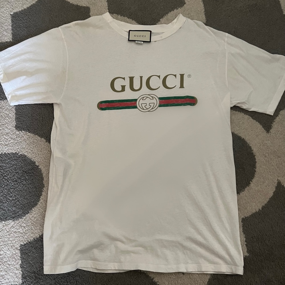 Authentic White Gucci oversized shirt